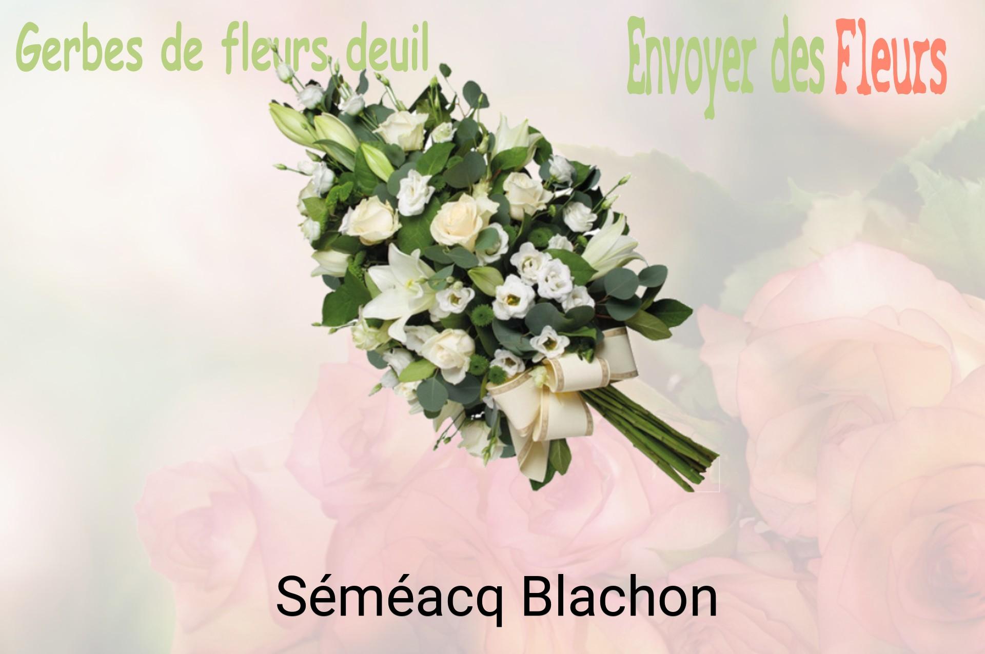 Gerbe de fleurs de deuil livrée à Séméacq-Blachon